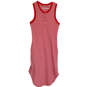 TIME and TRU Striped Sleeveless Dress, Women’s S, Red White